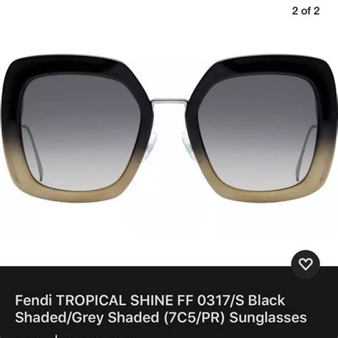 fendi sonnenbrillen ff 0317/s 086/ha|Fendi Tropical Shine Brown Gradient Oversized .